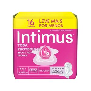 Absorvente Intimus Toda Protegida Dia Seca com Abas 16 Unidades