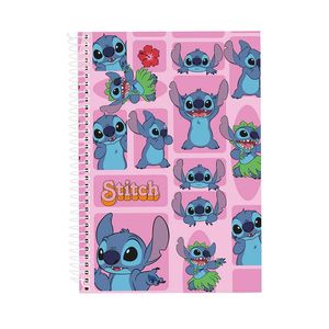 Caderno Culturama Stitch e Angel Sortido 80 Folhas