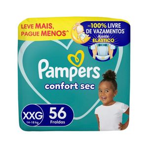 Fralda Pampers Confort Sec Bag Super XXG 56 Unidades