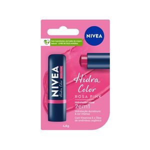 Hidratante Labial Nivea Hidra Color Pink 4,8g