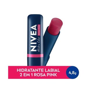 Hidratante Labial Nivea Hidra Color Pink 4,8g