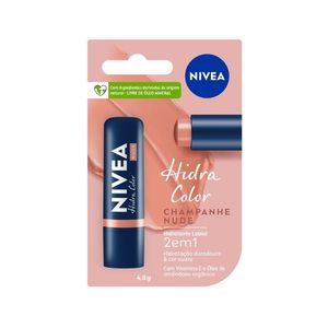 Hidratante Labial Nivea Hidra Color 2 em 1 Nude 4,8g