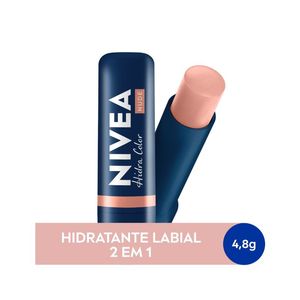 Hidratante Labial Nivea Hidra Color 2 em 1 Nude 4,8g