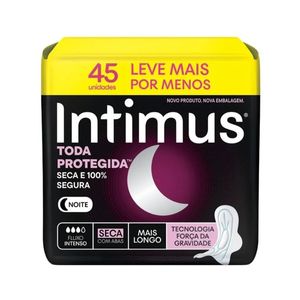 Absorvente Intimus Toda Protegida Noturno Seca com Abas 45 Unidades