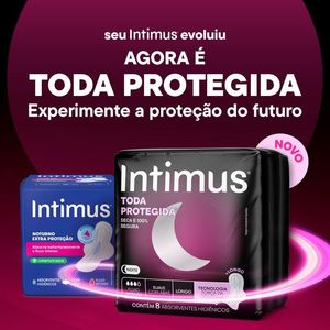 Absorvente Intimus Toda Protegida Noturno Seca com Abas 45 Unidades