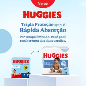 Fralda Huggies Rápida Absorção M 42 Unidades