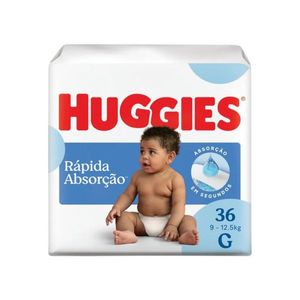 Fralda Huggies Rápida Absorção G 36 Unidades