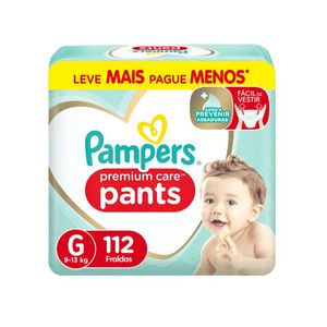 Fralda Pampers Pants Premium Care G 112 Unidades