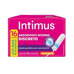 Absorvente Interno Intimus Super 16 Unidades