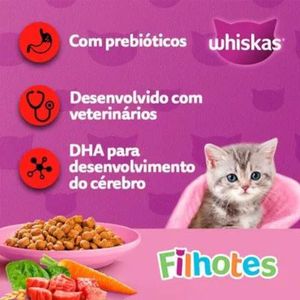Ração Whiskas 900g Carne/Leite Filhotes
