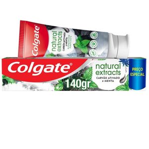 Creme Dental Colgate Natural Extracts Carvão Ativado e Menta 140g