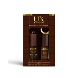 Kit OX Mari Maria Óleo Capilar 15ml + Gloss Labial 4ml Chocolate