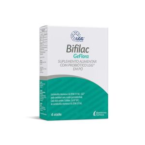 Suplemento Alimentar Probiótico Bifilac Geflora LGG 6 Sticks