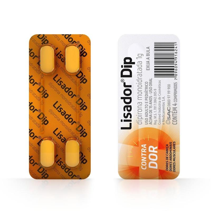 Lisador Dip 1g c/ 4 Comprimidos