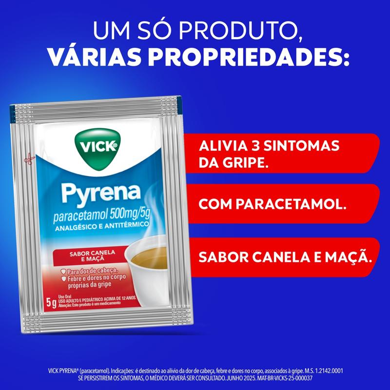 Encontraproduto.com.br - Vick Pyrena Maçã e Canela Chá Envelope 5g