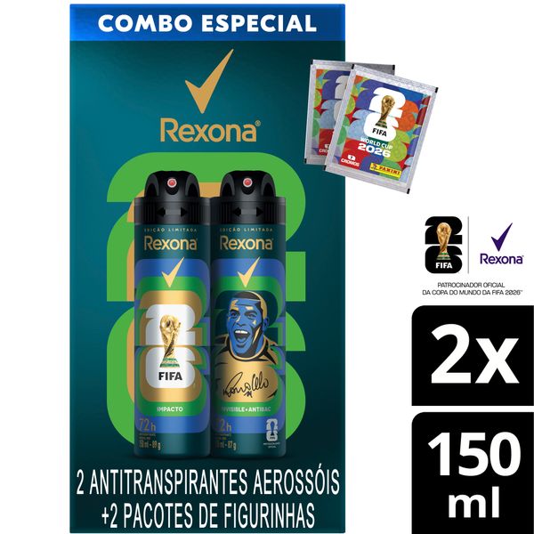 Rexona Desodorante Masculino Antitranspirante, Impacto e Invisible