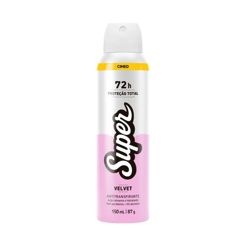 Desodorante Antitranspirante Aerossol Cimed Super Velvet 150ml