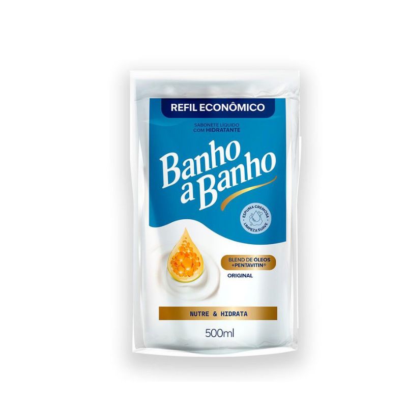 Refil Sabonete Líquido Banho a Banho Hidratante Original 500ml