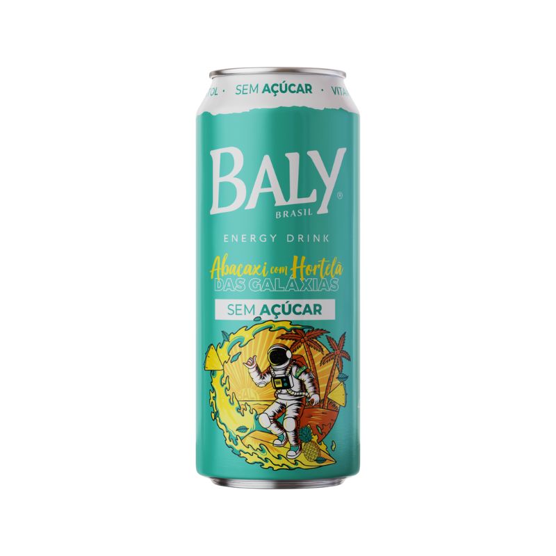 Energético Baly Abacaxi Com Hortelã Sem Açúcar 473ml