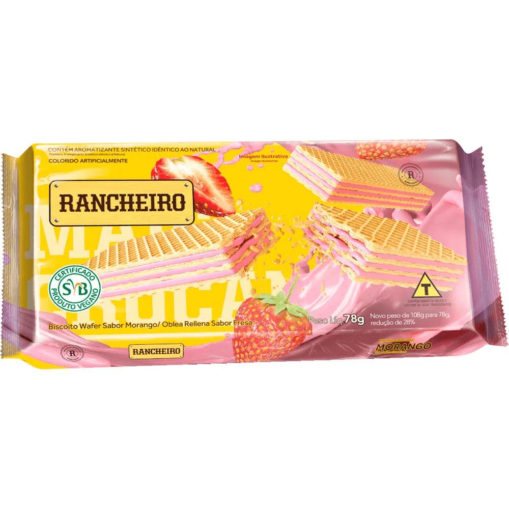 Wafer Rancheiro Morango 78g