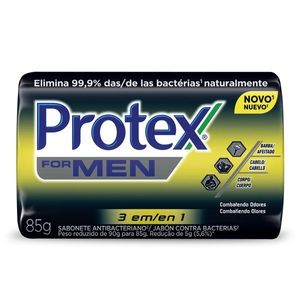 Sabonete Masculino Antibacteriano em Barra Protex Men 3 em 1 85g