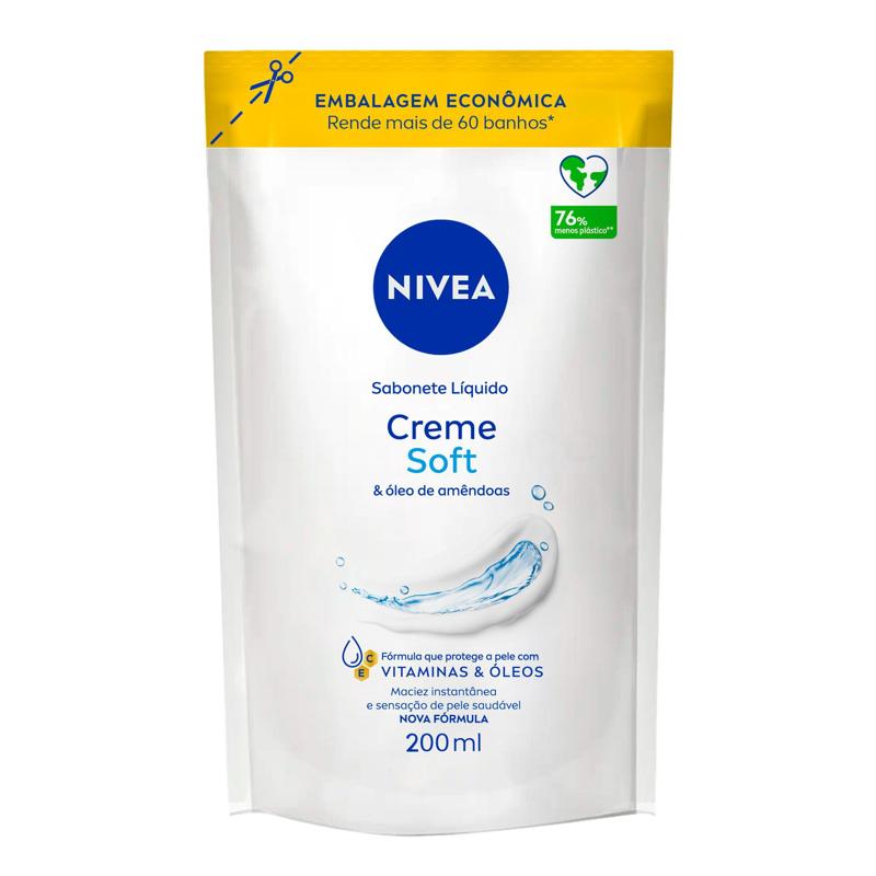 Refil Sabonete Líquido Nivea Creme Soft 200ml