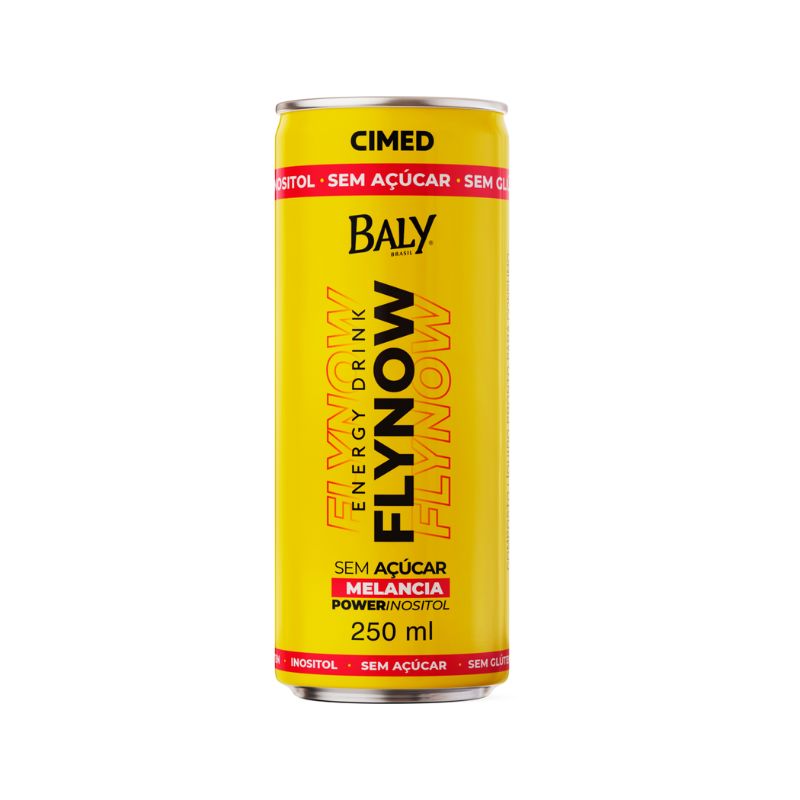 Energético Baly x Cimed Melancia sem Açùcar Flynow 250ml