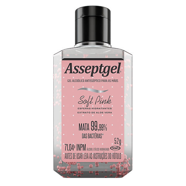 Álcool Gel Assept 52g Soft Pink - Farmácias São João