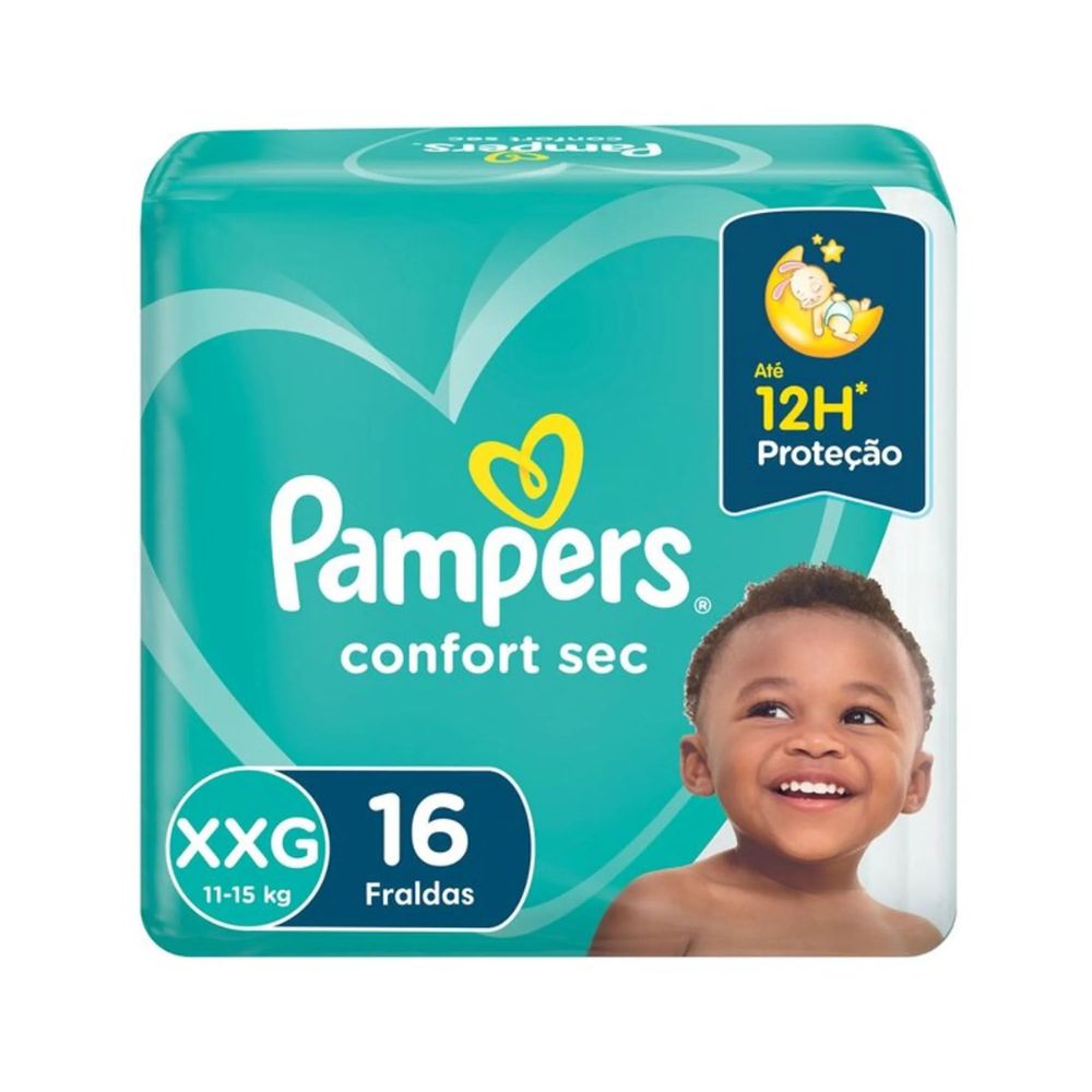 Fralda Pampers Confort Sec XXG 16 Unidades