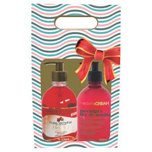 Kit Hedera Sabonete Liquido Frutas Vermelhas 370ML + Loção Morango / Flor De Ameixa 170G