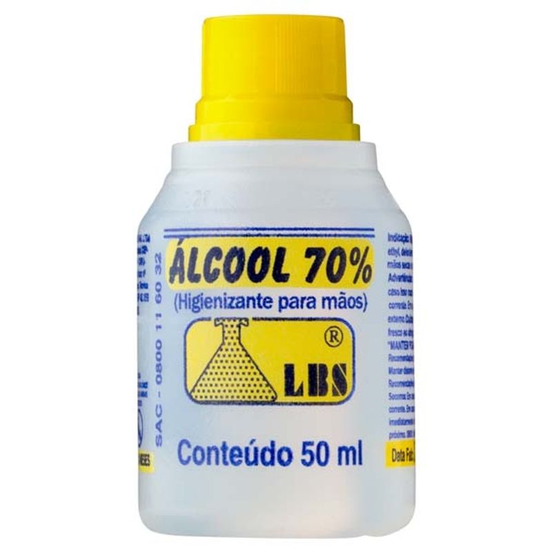 Álcool 70% Lbs 50ml - Melhores Preços nas Farmácias São João - Farmácia São  João