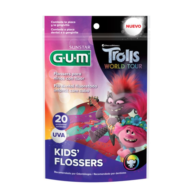 Fio Dental Flossers GUM Ultra Deslizante Sabor Menta 40 Unidades