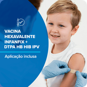 Vacina Hexavalente Infanfix DTPA HB HIB IPV Injetável Frasco + Seringa 0,5 ml GSK + Aplicação