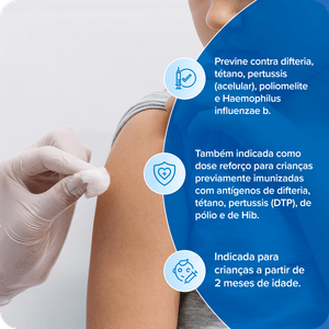 Vacina Pentavalente Infanrix DTPA HIB IPV Injetável Frasco + Seringa 0,5 ml GSK + Aplicação