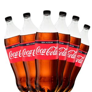 Kit Coca Zero: 6un de Coca-Cola Zero S/Açucar 2L