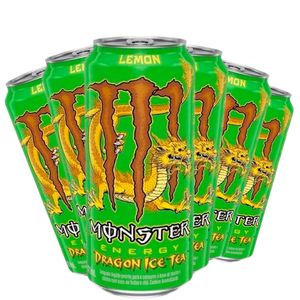 Kit Monster: 6Un de Energético  Monster Drag TEA Limão 473ml