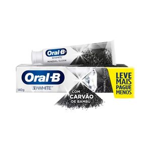 Creme Dental Oral B 140g Bicarbonato de Sódio e Carvão