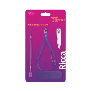 Kit Manicure 4 Em 1 Ricca 1672