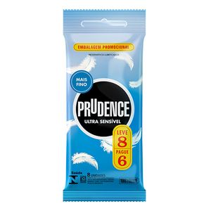 Preservativo Prudence Ultra Sensível 8 Unidades