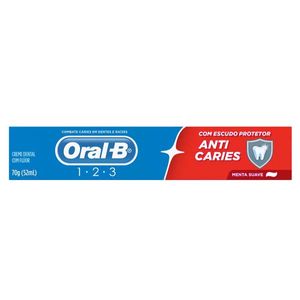 Creme Dental Oral-B 1-2-3 Menta Suave 70g