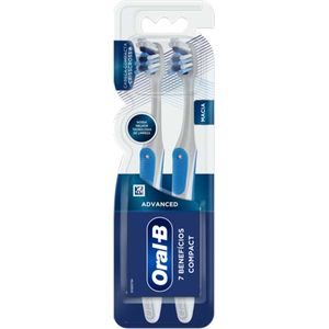 Escova Dental Oral-B Advanced 7 Benefícios Compact Com 2 Unidades