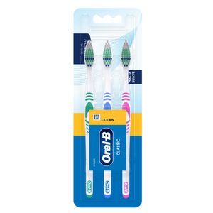 Escova Dental Oral B 3 unidades Clean Macia Classic