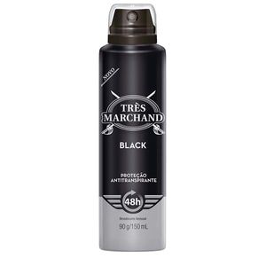 Desodorante Très Marchand Black Aerossol 150ml