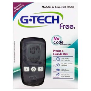 Kit Medidor de Glicose G-Tech Free 10 Tiras