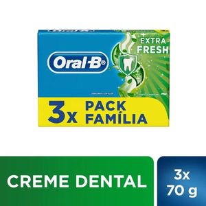 Creme Dental Oral-B Extra Fresh 3 Unidades de 70g