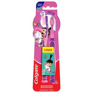 Escova Dental Infantil Colgate Smiles Agnes e Fluffy 6+ Anos Extra Macia 2 Unidades