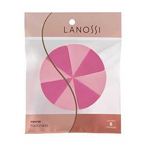 Esponja Maquiagem Lanossi Triangular 8 Unidades