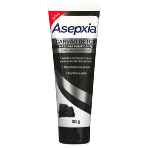 Máscara Purificante Facial Asepxia Carvão Detox 30g