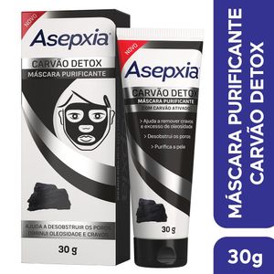 Máscara Purificante Facial Asepxia Carvão Detox 30g