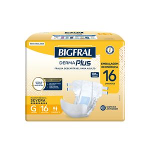 Fralda Bigfral Derma Plus Adulto G 16 Unidades